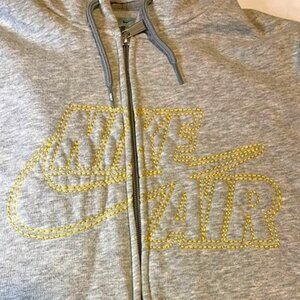 Nike Men's Full Zip Hoodie Size M Grey Color